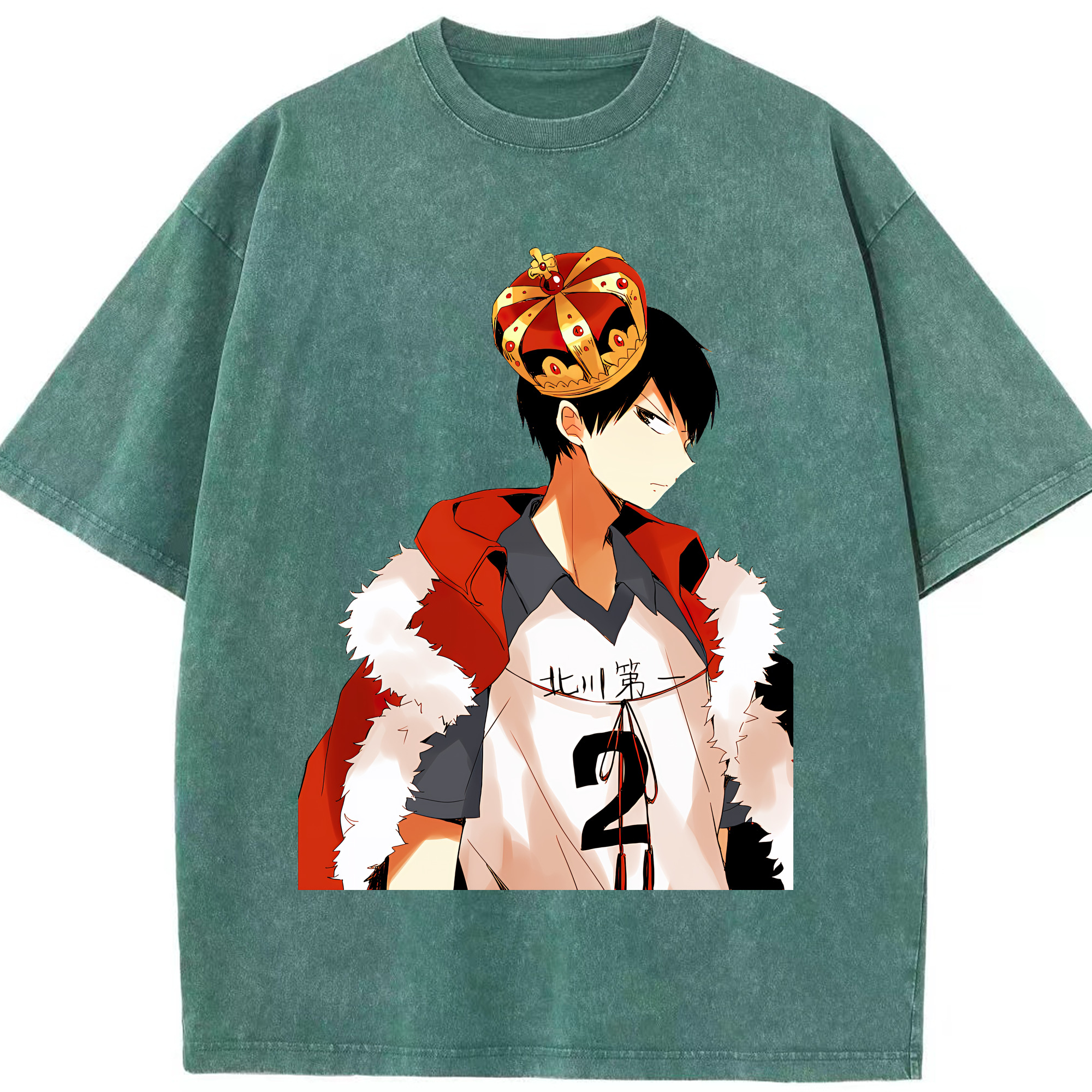 （画像用） ハイキュー!! Haikyu!! 綿100% ヴィンテージ風 半袖Tシャツ（フロントプリント）